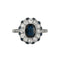 Bague 55 Bague Marguerite Saphirs Diamants 58 Facettes
