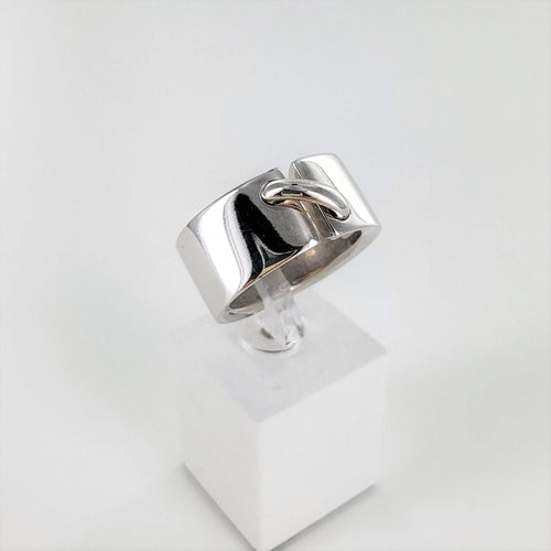 Bague 50 Bague CHAUMET " Lien" or blanc 58 Facettes