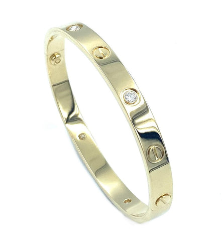 Bracelet CARTIER - Bracelet love en or jaune, diamants 58 Facettes