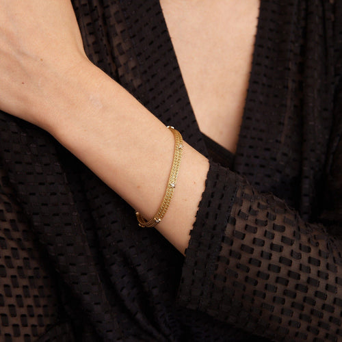 Bracelet Bracelet double tresse Diamants 58 Facettes 342.175