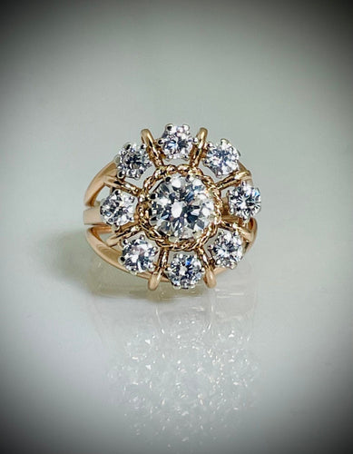 Bague 52 Bague Marguerite Diamants 58 Facettes
