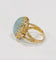 Bague Bague ancienne or jaune et aigue marine 58 Facettes