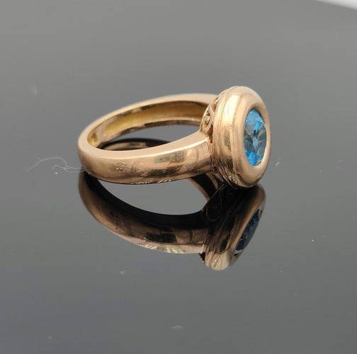 Bague 52 Bague vintage Topaze bleu suisse 58 Facettes