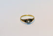 Bague 57.5 Antique 14k gold Memento Mori ring, rose cut diamond and black enamel 58 Facettes