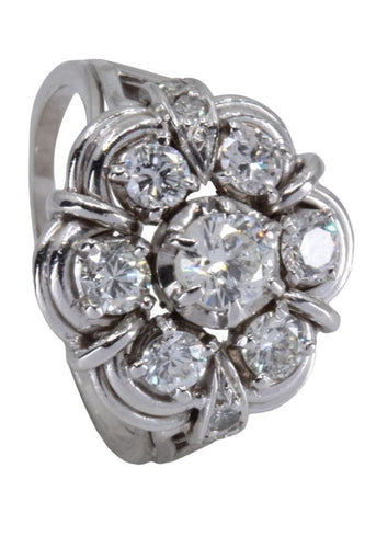 Bague BAGUE FLEUR DIAMANTS 58 Facettes 060641