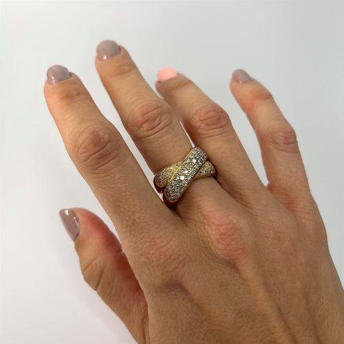 Bague Bague 2 Ors, diamants 58 Facettes 20400000492