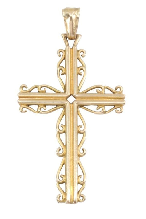 Pendentif CROIX ANCIENNE AJOURÉE 58 Facettes 058041