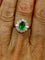 Bague Bague or platine émeraude diamants 58 Facettes
