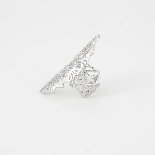 Bague 53.5 Bague dentelle or blanc 58 Facettes