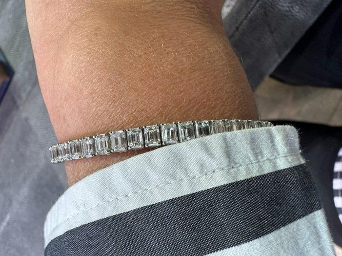 Bracelet Bracelet Tennis Diamants Platine 58 Facettes