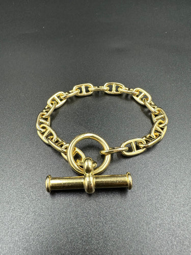 Bracelet HERMÈS - Bracelet Chaîne d’Ancre Vintage Or jaune 58 Facettes