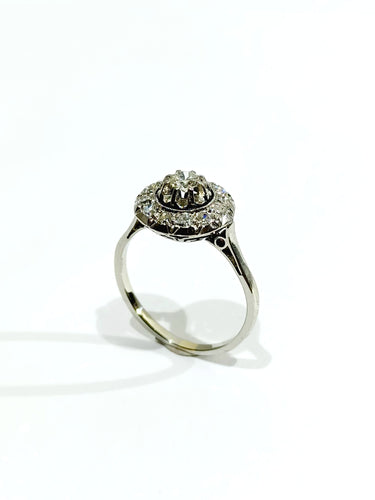 Bague 53 Bague Or Blanc Diamants 58 Facettes