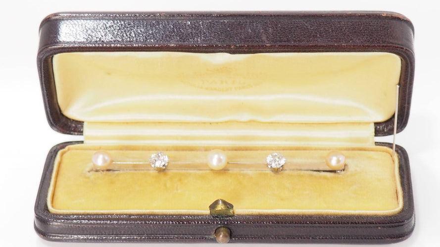 Broche Broche barrette Or Diamants Perles 58 Facettes 31749