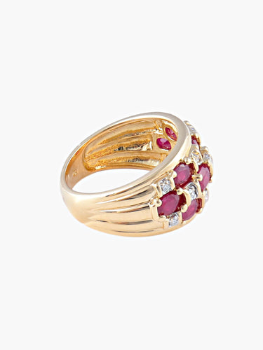 Bague 50 Bague Boule Rubis 58 Facettes