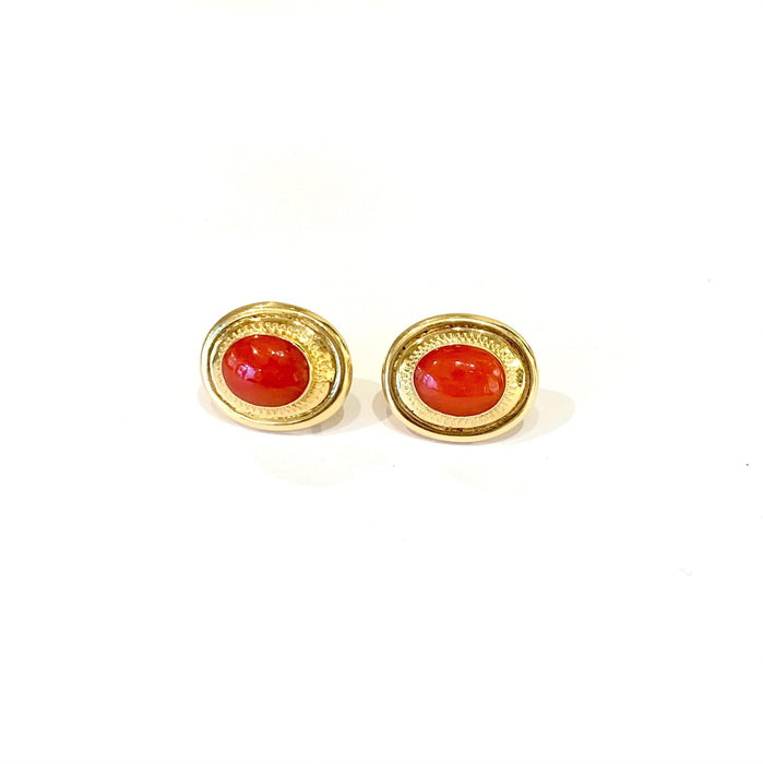 Boucles d'oreilles Boucles d'Oreille Corail Or Jaune 58 Facettes BO192