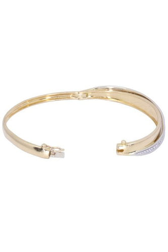 Bracelet Bracelet jonc 2 Ors Diamant 58 Facettes 078261