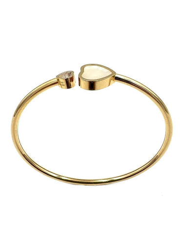 Bracelet CHOPARD. Collection "Happy Hearts", bracelet or rose 18K, nacre et diamant 58 Facettes
