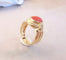 Bague Bague en Or jaune & Corail cabochon 58 Facettes AA 1385
