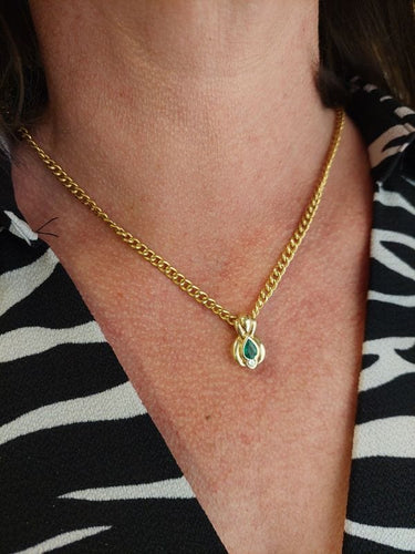 Pendentif PENDENTIF MODERNE ÉMERAUDE ET DIAMANT 58 Facettes 069131