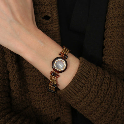 Montre Boucheron Paris - Montre en or et écaille de tortue 58 Facettes