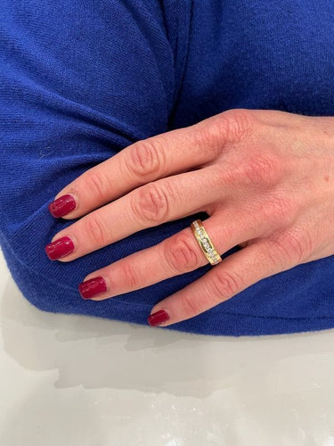 Bague DEMI ALLIANCE DIAMANTS 58 Facettes 047731