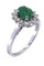 Bague BAGUE MARGUERITE ÉMERAUDE ET DIAMANTS 58 Facettes 064391