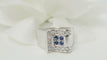 Bague 53 Bague Or blanc Saphirs Diamants 58 Facettes 32343