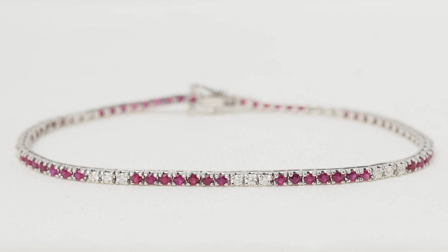 Bracelet 18cm Bracelet rivière rubis diamants 58 Facettes 32237