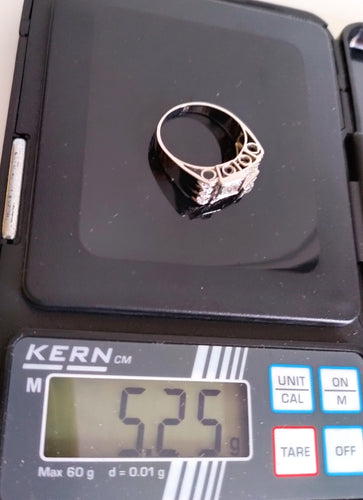 Bague 55 Bague Art Déco Platine Et Diamants 58 Facettes 551