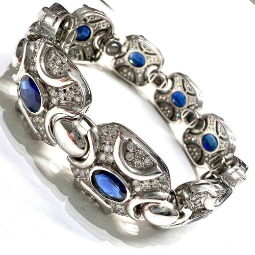 Bracelet BRACELET DIAMANTS ET SAPHIRS 58 Facettes Q924A
