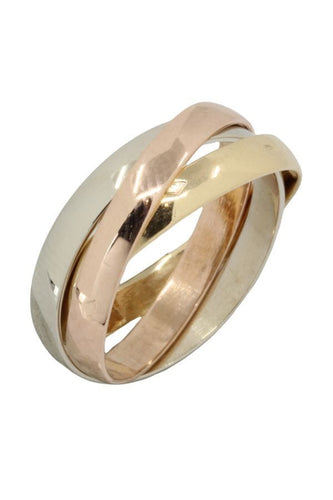 Bague 50 ALLIANCE 3 ANNEAUX 3 ORS 58 Facettes 046611