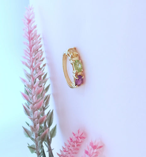 Bague 54.5 Bague Pierres fines Or Jaune 58 Facettes AA 1631