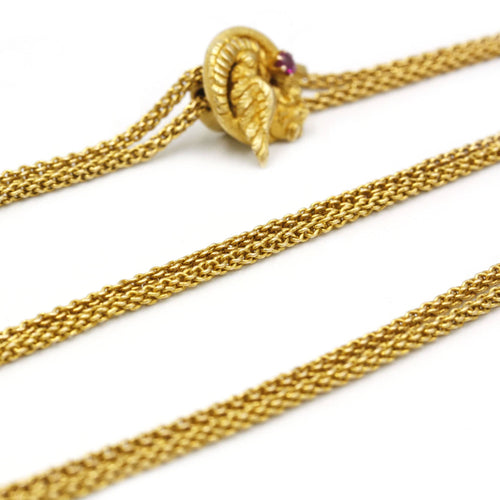 Collier Sautoir Pendentif Chimère Rubis 58 Facettes 230355R