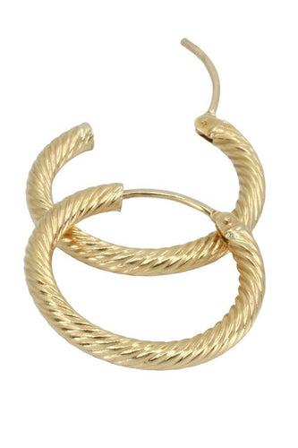 Boucles d'oreilles CRÉOLES MODERNES TORSADÉES 58 Facettes 059681