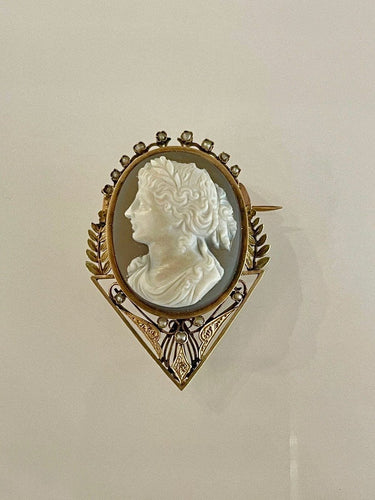 Broche Broche Ouvrante Or Camée Agate 58 Facettes 751072