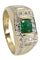 Bague BAGUE MODERNE ÉMERAUDE ET DIAMANTS 58 Facettes 050111