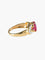 Bague Bague triptyque rubis poire et brillant or jaune 58 Facettes LP49-3