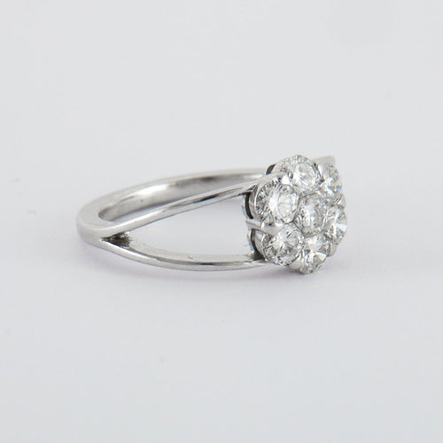 Bague 51 Bague Fleur Diamants 58 Facettes