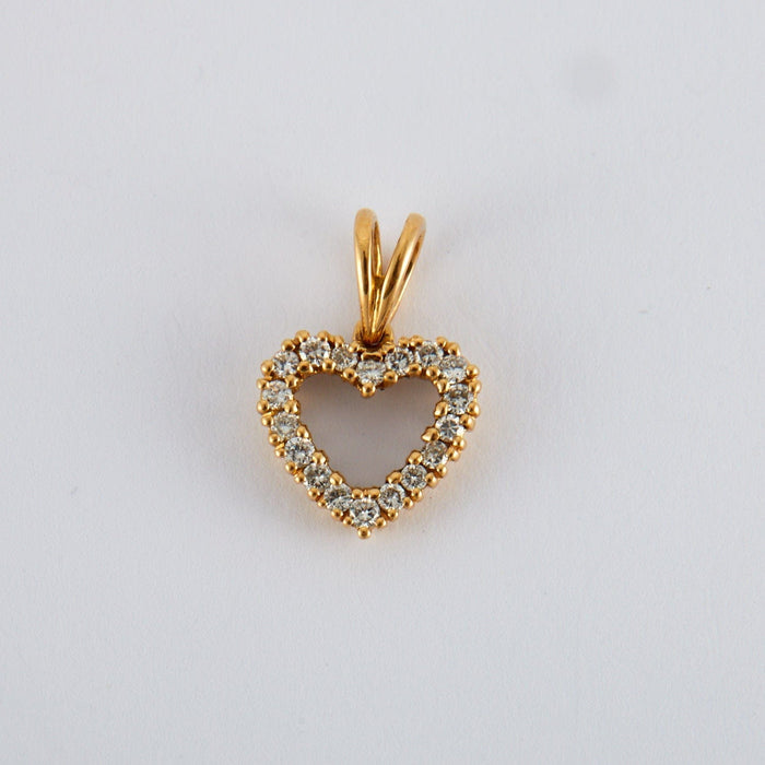 Pendentif Pendentif Coeur Diamants 58 Facettes ADA04