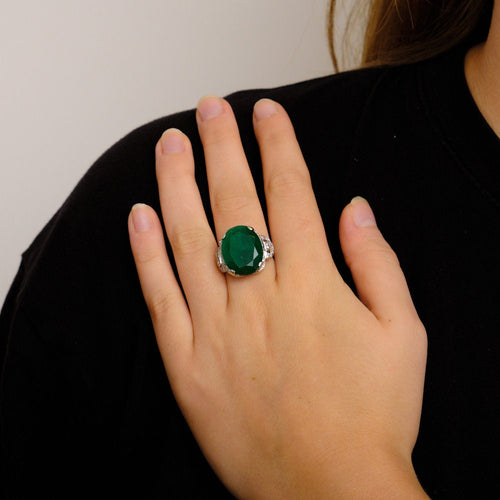 Bague 54 Bague Emeraude Diamants 58 Facettes ALGU23