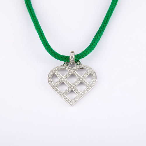 Pendentif O.J. PERRIN - Pendentif Coeur Diamants 58 Facettes