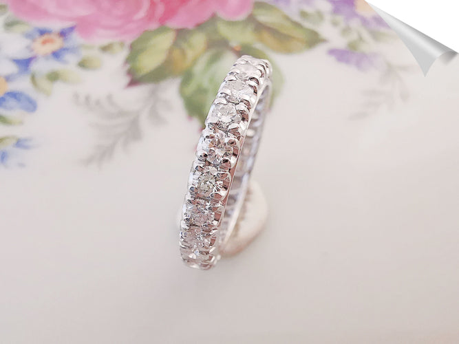 Bague Alliance Américaine Platine Diamants 1,50 ct 58 Facettes AA 1511