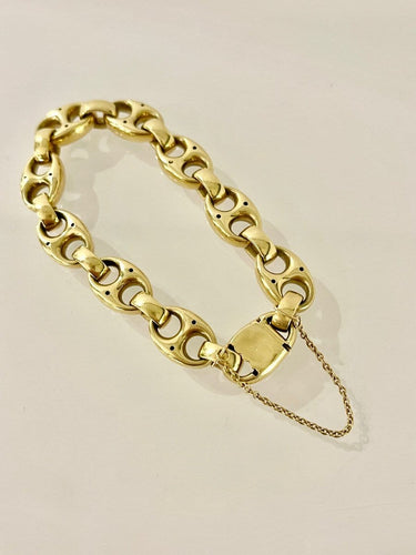 Bracelet Bracelet Or Et émail Bleu 58 Facettes 868150