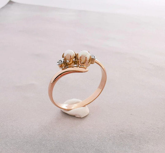 Bague Bague Ancienne Toi et Moi Or rose & Diamants 58 Facettes AA 1418