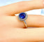 Bague 53 Bague Marguerite Or blanc Saphir et Diamants 58 Facettes AB222