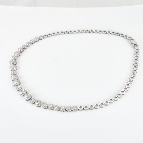 Collier Collier en Or Blanc & diamants 58 Facettes