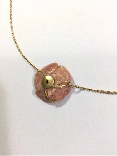 Collier Collier Or rose Porcelaine Et Diamant 58 Facettes 945074