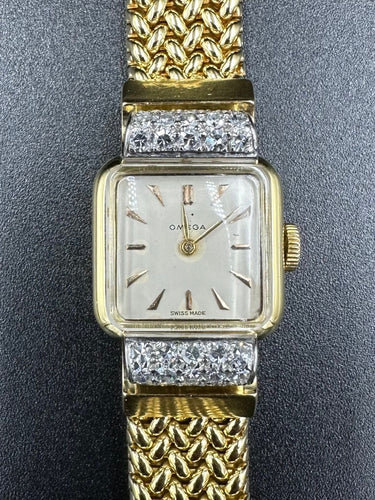 Montre OMEGA - Montre vintage 1950, or et diamants 58 Facettes