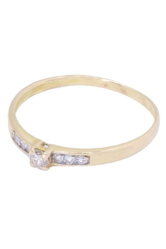 Bague 56 BAGUE SOLITAIRE DIAMANTS 0.07 CARAT 58 Facettes 073651