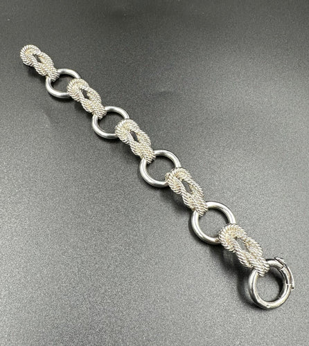 Bracelet HERMÈS. Bracelet vintage argent 800 58 Facettes